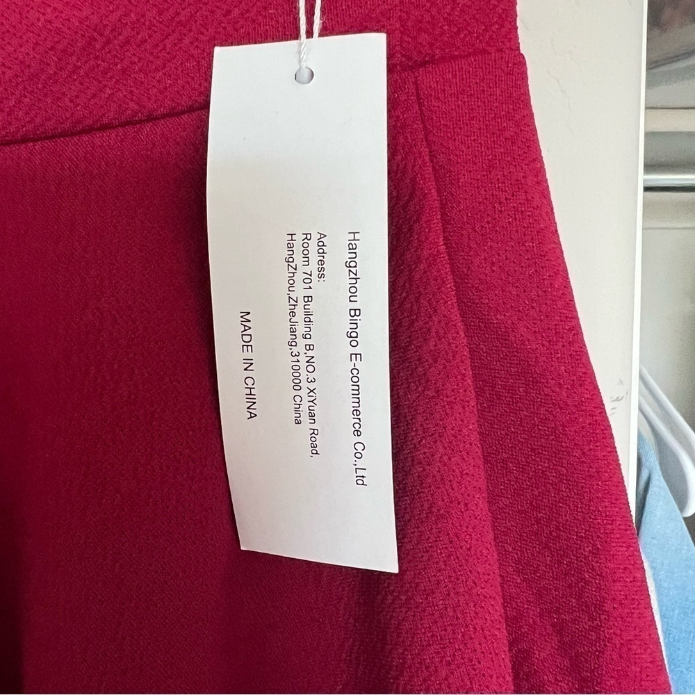 Urban Coco Maroon Velvet Skater Skirt size XS - Picture 2 of 10